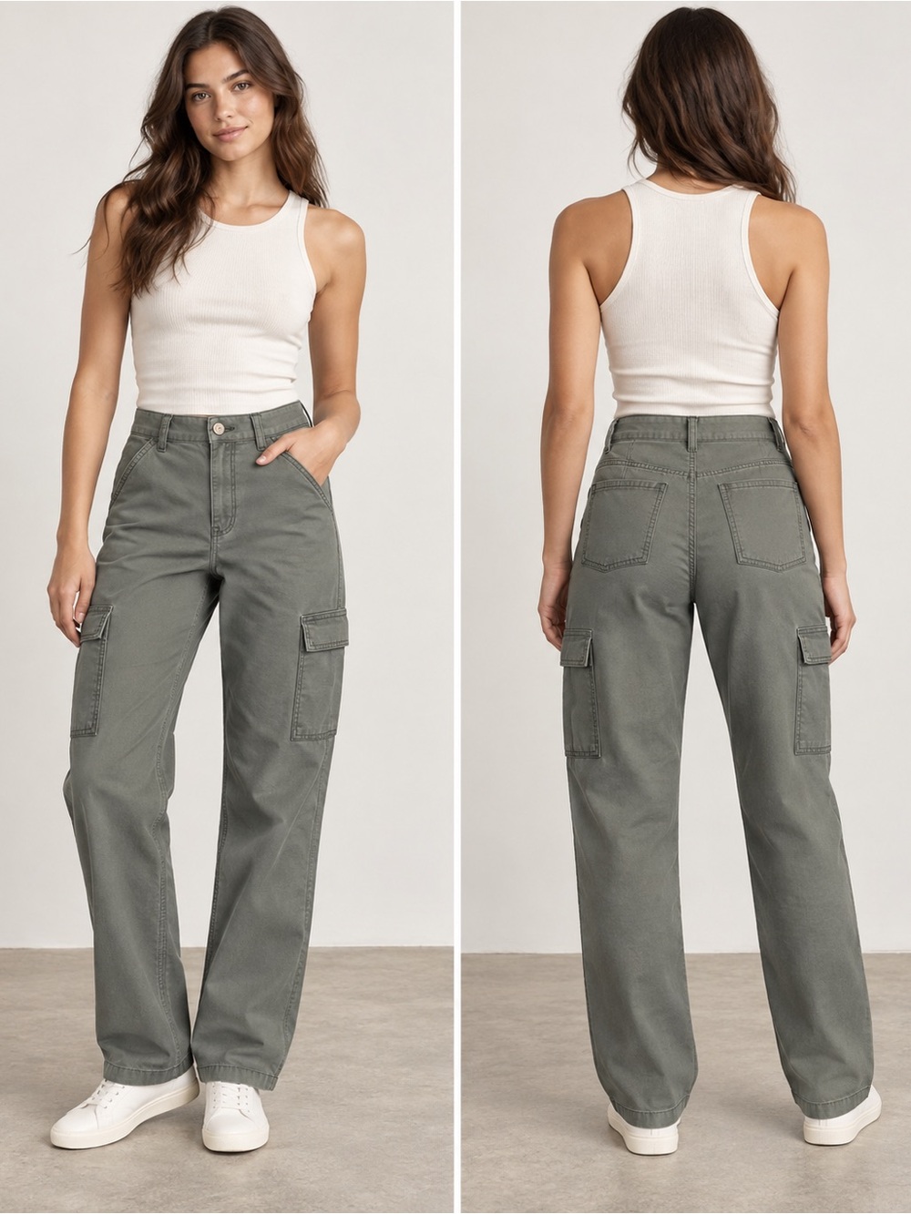 Women’s Hollister Ultra High-Rise cargo Dad Pants Size 23R
